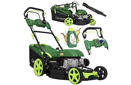 Benzínová sekačka DriveX PRO s pojezdem 196 cm³, 3,4 kW, 51 cm, 60 l koš