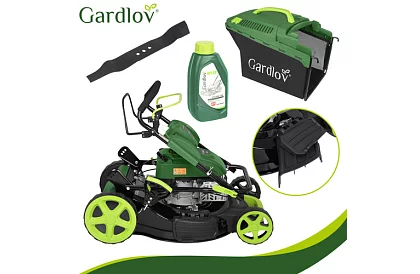 Benzínová sekačka DriveX PRO s pojezdem 196 cm³, 3,4 kW, 51 cm, 60 l koš