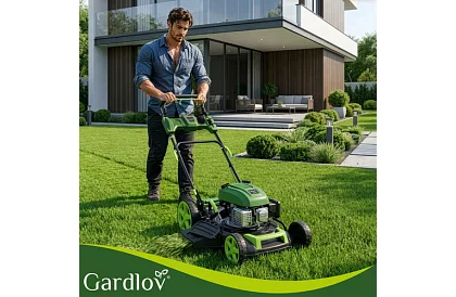 Benzínová sekačka DriveX PRO s pojezdem 196 cm³, 3,4 kW, 51 cm, 60 l koš