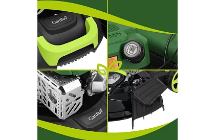 Benzínová sekačka DriveX PRO s pojezdem 196 cm³, 3,4 kW, 51 cm, 60 l koš