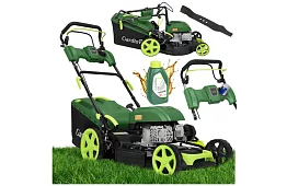 Benzínová sekačka DriveX PRO s pojezdem 196 cm³, 3,4 kW, 51 cm, 60 l koš