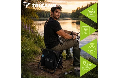 Rybářská židle s batohem Tourist 3v1 skládací – nosnost 150 kg