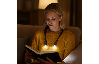 Nákrční lampa pro čtení knih – dobíjecí USB-C