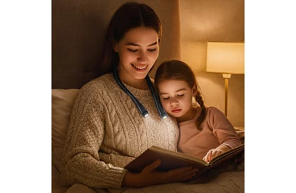 Nákrční lampa pro čtení knih – dobíjecí USB-C