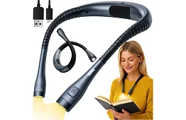 Nákrční lampa pro čtení knih – dobíjecí USB-C