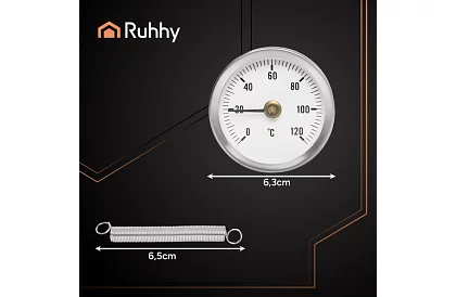 Příložný kulatý teploměr do 120 °C