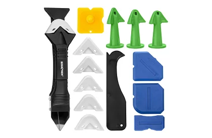 Sada špachtlí, stěrek pro nanášení a odstraňování spárovacích hmot