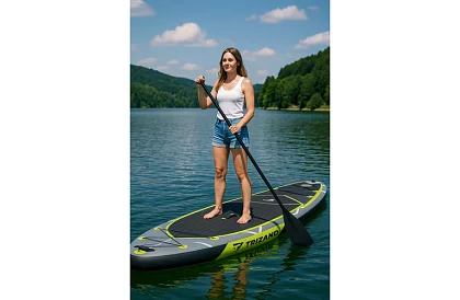 Paddleboard 350 cm - prkno s pádlem, sedákem, pumpou a sadou příslušenství