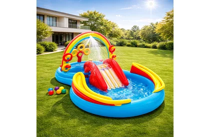 Nafukovací vodní hřiště 297 x 193 x 135 cm - I57453NP