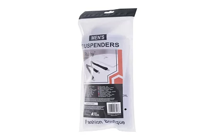 Pánské elastické kšandy – černé šle široké 3,5 cm