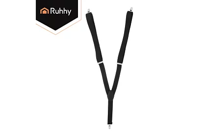 Pánské elastické kšandy – černé šle široké 3,5 cm