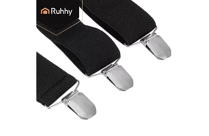 Pánské elastické kšandy – černé šle široké 3,5 cm