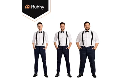 Pánské elastické kšandy – černé šle široké 3,5 cm