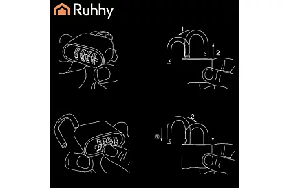 Visací kódový zámek ocelový 50 mm