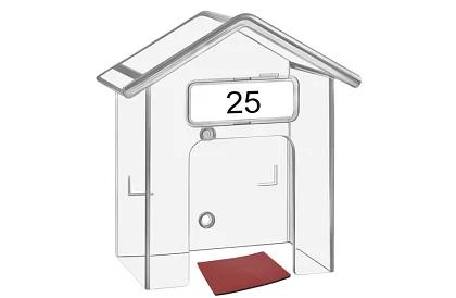 Ochranná stříška na domovní zvonek