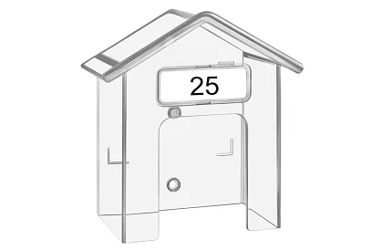 Ochranná stříška na domovní zvonek