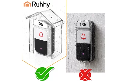 Ochranná stříška na domovní zvonek