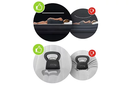 Nafukovací sametová matrace 137 × 191 × 25 cm – Dura-Beam