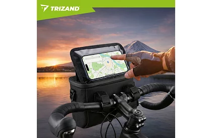 Voděodolná taška na řídítka kola s držákem telefonu