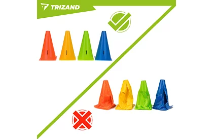Tréninkové barevné kužely 23 cm – sada 10 ks