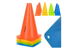 Tréninkové barevné kužely 23 cm – sada 10 ks