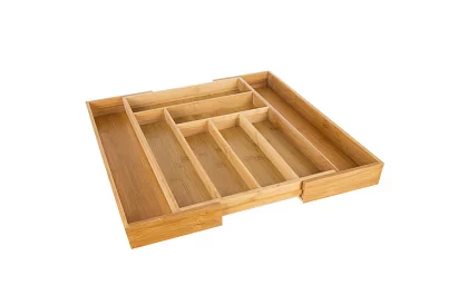 Bambusový organizér do šuplíků – nastavitelný příborník