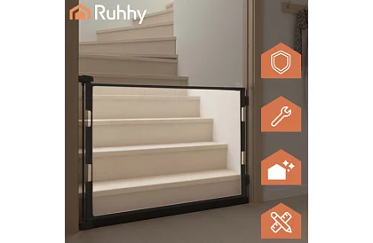 Výsuvná bezpečnostní roleta do dveří – šedá - 160 cm