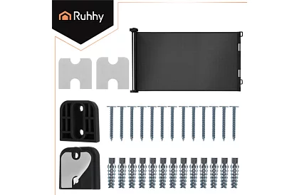 Výsuvná bezpečnostní roleta do dveří – šedá - 160 cm