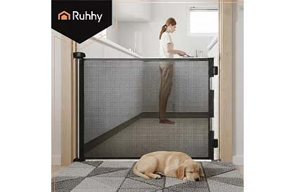 Výsuvná bezpečnostní roleta do dveří – šedá - 160 cm