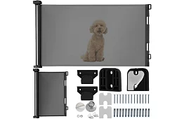 Výsuvná bezpečnostní roleta do dveří – šedá - 160 cm