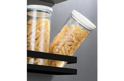 Koupelnová polička - černá - 50 cm