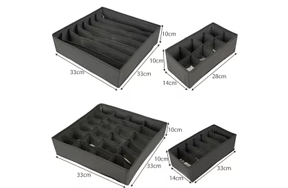 Organizéry do šuplíků na spodní prádlo – sada 4 ks