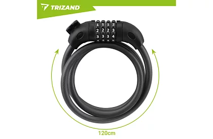 Ocelový kódový zámek 120 cm – na kolo i vybavení