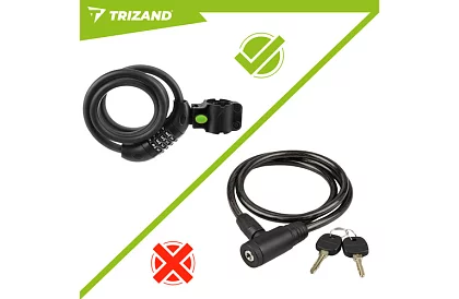 Ocelový kódový zámek 120 cm – na kolo i vybavení