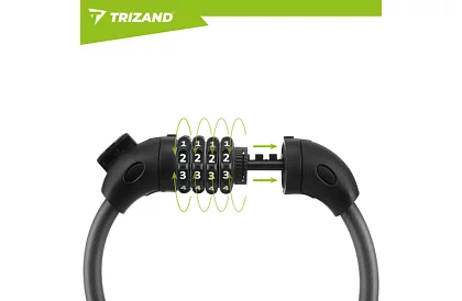 Ocelový kódový zámek 120 cm – na kolo i vybavení