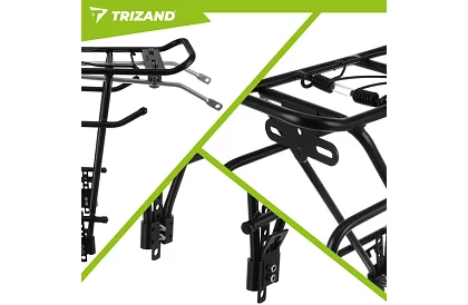 Univerzální zadní nosič na kolo – hliníkový, nosnost 25 kg