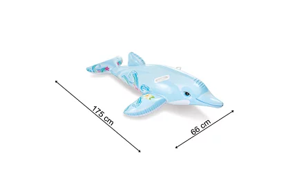 Nafukovací matrace pro děti - delfín 175 x 66 cm, 2 rukojeti, I58535NP