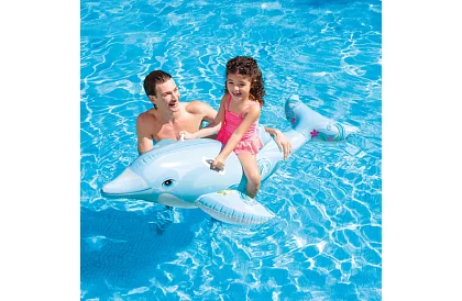 Nafukovací matrace pro děti - delfín 175 x 66 cm, 2 rukojeti, I58535NP