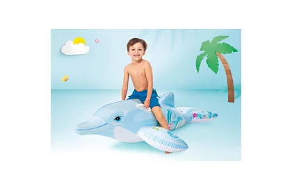 Nafukovací matrace pro děti - delfín 175 x 66 cm, 2 rukojeti, I58535NP