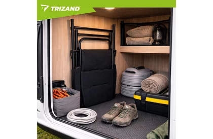 Skládací kempingová čalouněná židle 59x70x91 cm - černá