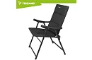 Skládací kempingová čalouněná židle 59x70x91 cm - černá