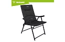 Skládací kempingová čalouněná židle 59x70x91 cm - černá