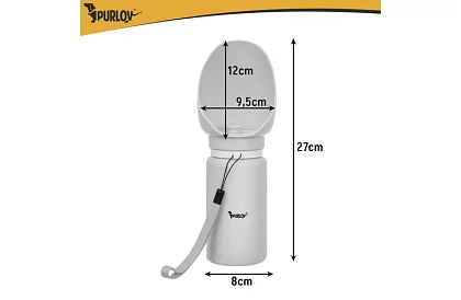 Skládací láhev s miskou - cestovní láhev na vodu 550 ml