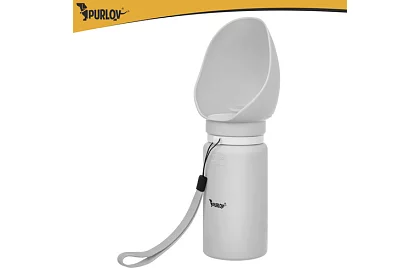 Skládací láhev s miskou - cestovní láhev na vodu 550 ml