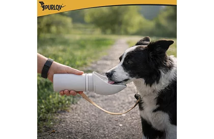 Skládací láhev s miskou - cestovní láhev na vodu 550 ml