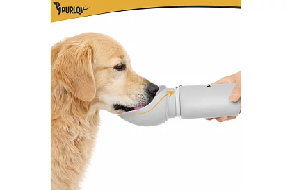 Skládací láhev s miskou - cestovní láhev na vodu 550 ml