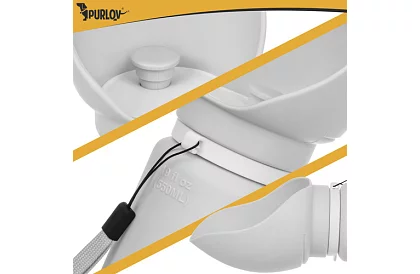 Skládací láhev s miskou - cestovní láhev na vodu 550 ml