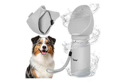 Skládací láhev s miskou - cestovní láhev na vodu 550 ml