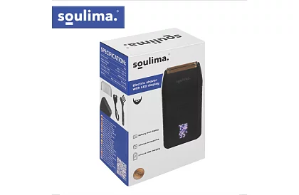 Holicí strojek na vousy s LED displejem - USB-C, 2 planžety, 2 břity, pouzdro