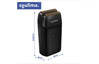 Holicí strojek na vousy s LED displejem - USB-C, 2 planžety, 2 břity, pouzdro